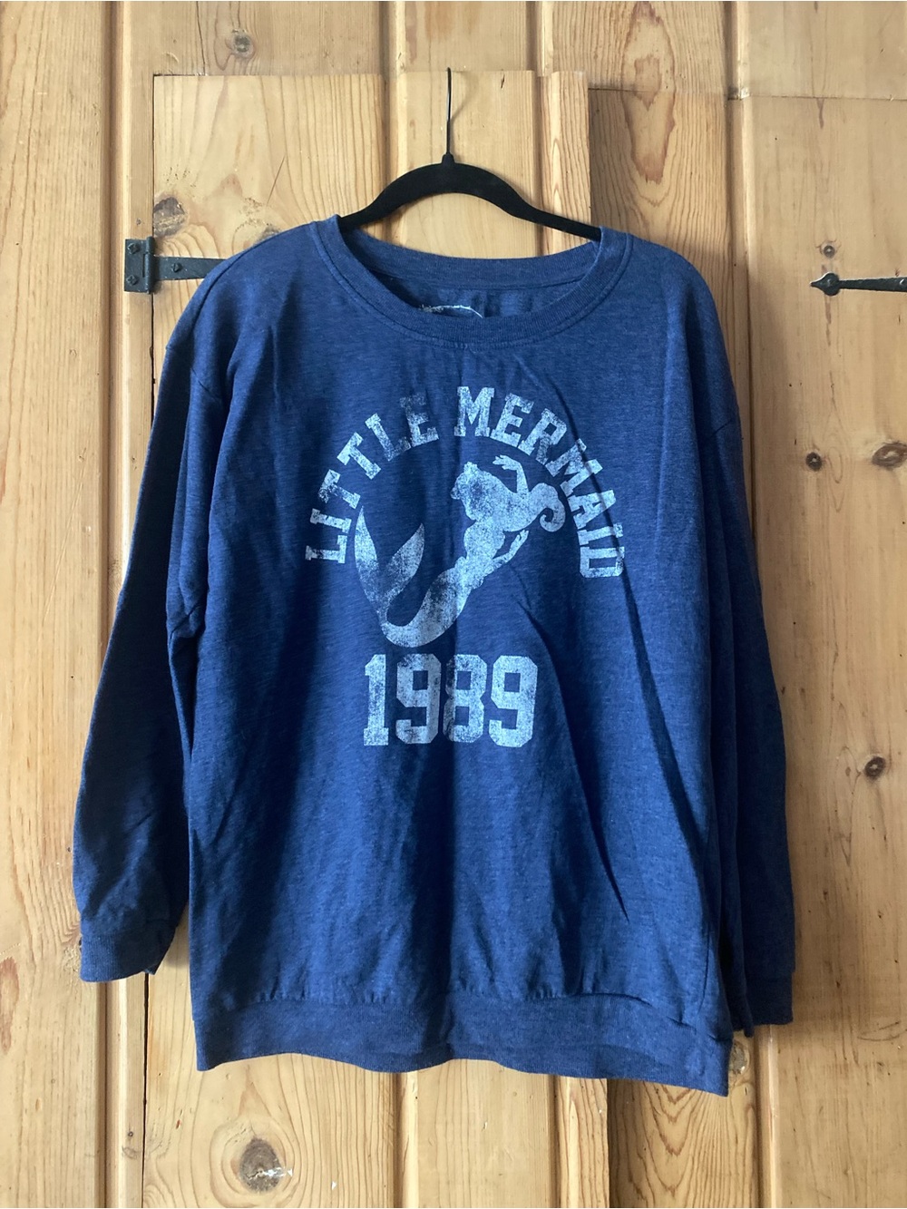 Little Mermaid Graphic Crewneck Sweater - Navy